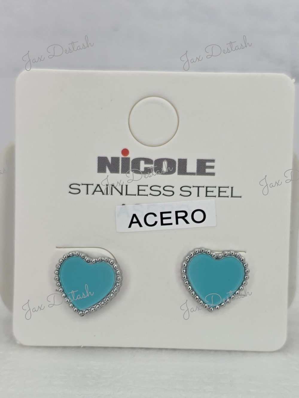 Nicole Turquoise Heart Stud Earrings ER3009